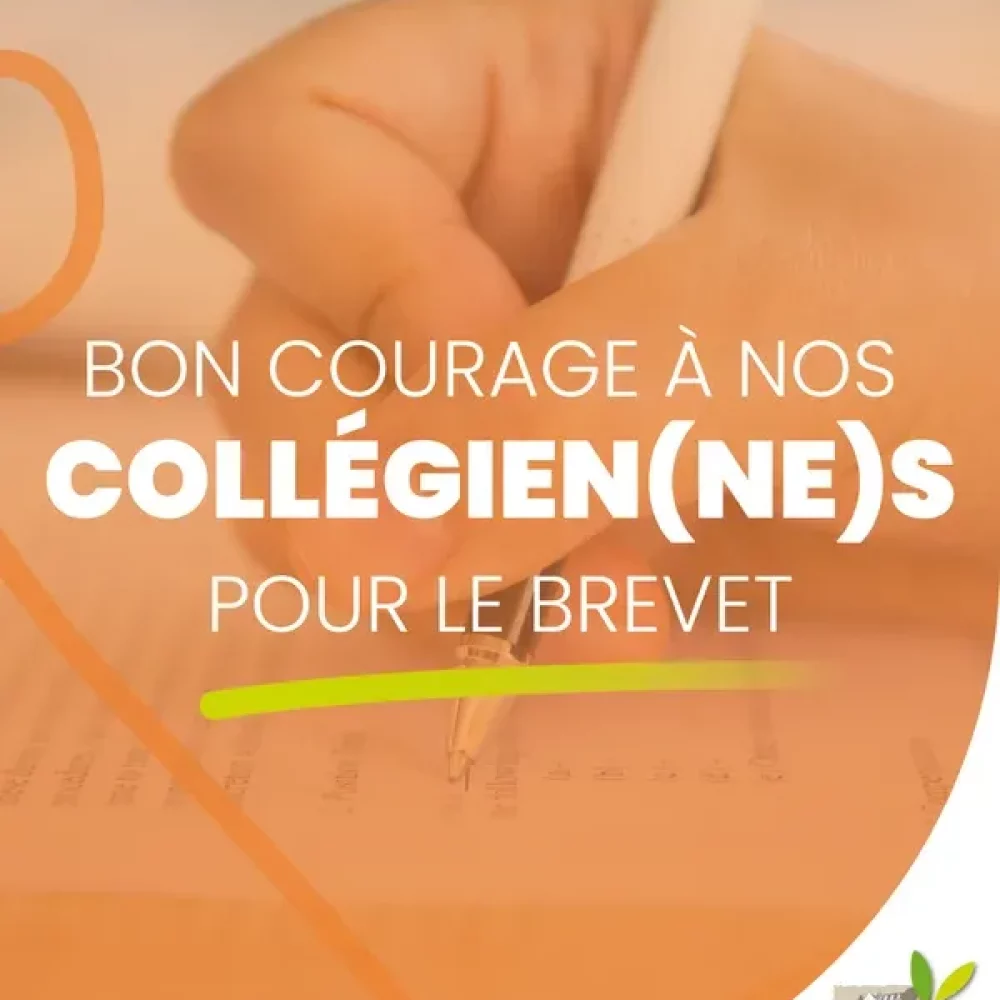 Bon courage pour le brevet !