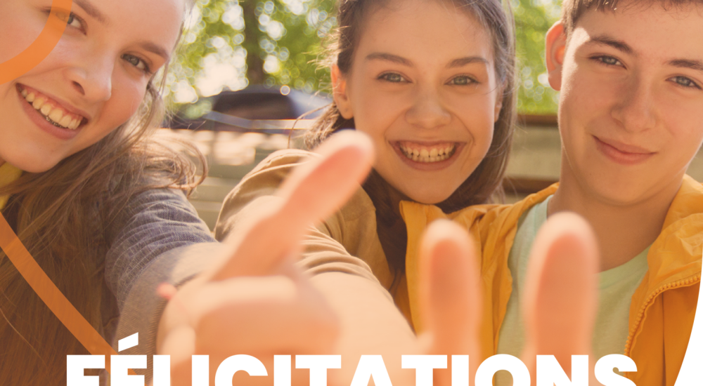 Félicitations à nos élèves !